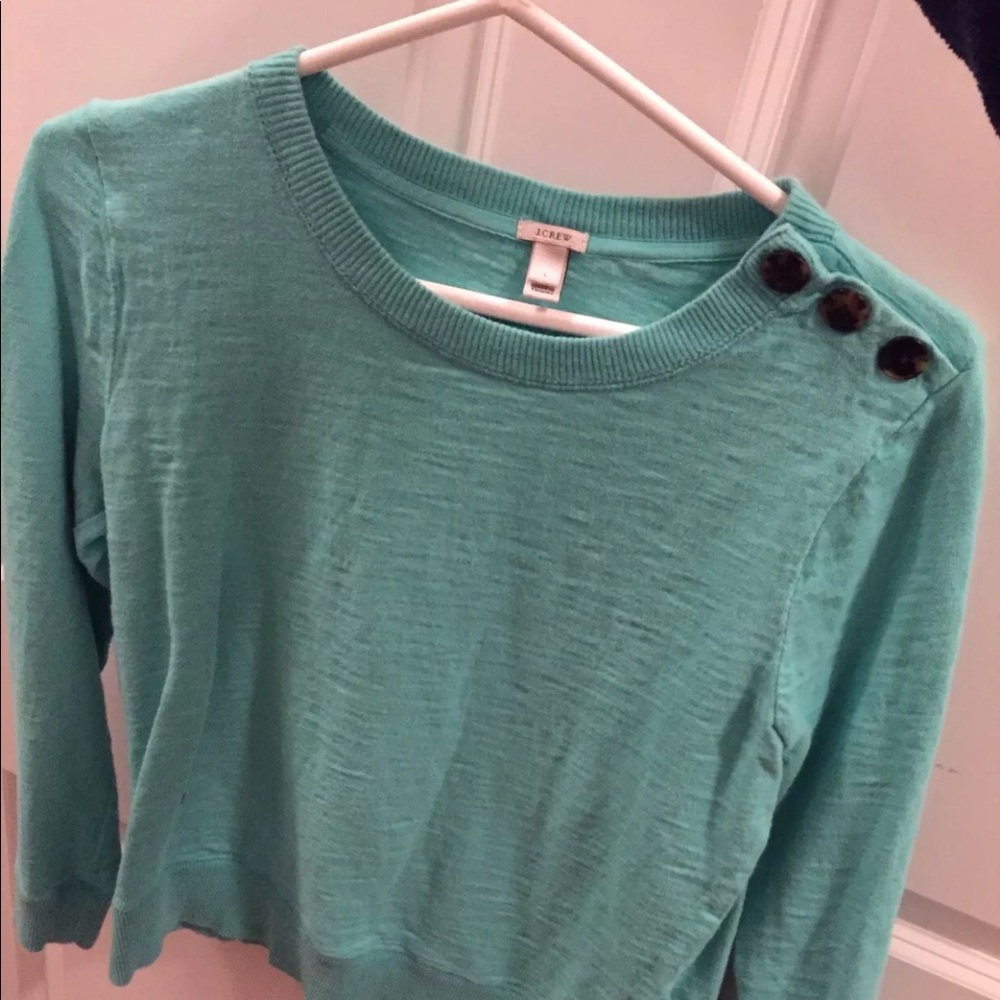 J Crew tortoise button sweatshirt